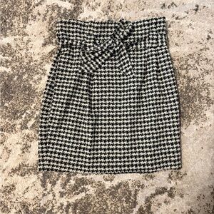 Express Monochrome Houndstooth Pencil Skirt
